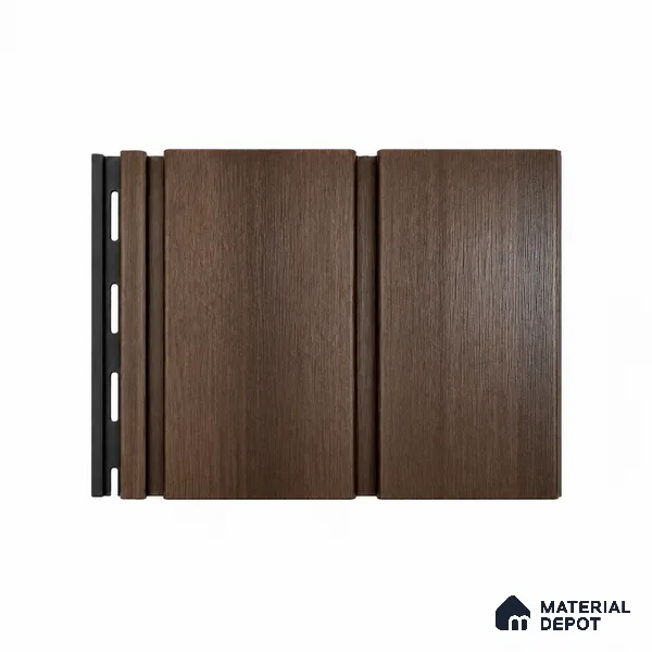 Walnut 10 ft x 1 ft (3060x340 mm) Duo Design Interior & Exterior Wall & Ceiling Panel - 12 mm | Suitable for Balcony, Facade & Open Area | Width is Subjected to 5% Variation