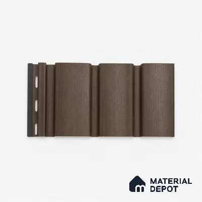 Walnut 10 ft x 1 ft (3060x340 mm) Soffit Design Interior & Exterior Wall & Ceiling Panel - 12 mm | Suitable for Balcony, Facade & Open Area | Width is Subjected to 5% Variation