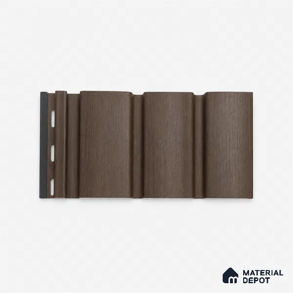 Walnut 10 ft x 1 ft (3060x340 mm) Soffit Design Interior & Exterior Wall & Ceiling Panel - 12 mm | Suitable for Balcony, Facade & Open Area | Width is Subjected to 5% Variation
