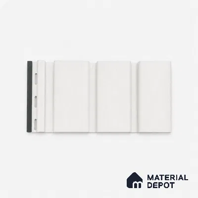 Super White 10 ft x 1 ft (3060x340 mm) Soffit Design Interior & Exterior Wall & Ceiling Panel - 12 mm | Suitable for Balcony, Facade & Open Area | Width is Subjected to 5% Variation