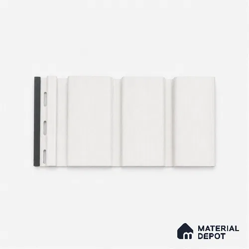 Super White 10 ft x 1 ft (3060x340 mm) Soffit Design Interior & Exterior Wall & Ceiling Panel - 12 mm | Suitable for Balcony, Facade & Open Area | Width is Subjected to 5% Variation