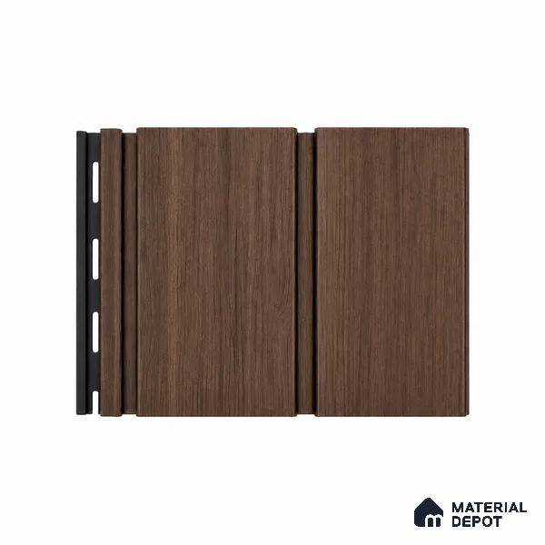 Mahogany 10 ft x 1 ft (3060x340 mm) Duo Design Interior & Exterior Wall & Ceiling Panel - 12 mm | Suitable for Balcony, Facade & Open Area | Width is Subjected to 5% Variation