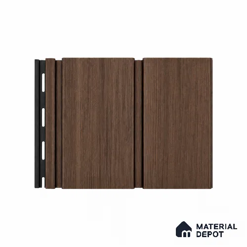 Mahogany 10 ft x 1 ft (3060x340 mm) Duo Design Interior & Exterior Wall & Ceiling Panel - 12 mm | Suitable for Balcony, Facade & Open Area | Width is Subjected to 5% Variation