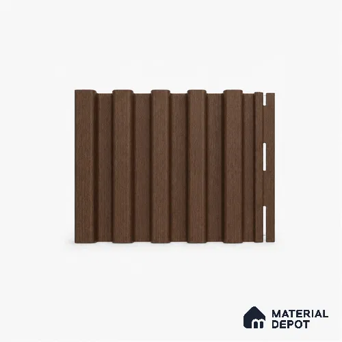 Mahogany 10 ft x 8.2 inch Vertica Design Interior & Exterior Wall & Ceiling Panel - 20 mm | Suitable for Balcony, Facade & Open Area | Width is Subjected to 5% Variation