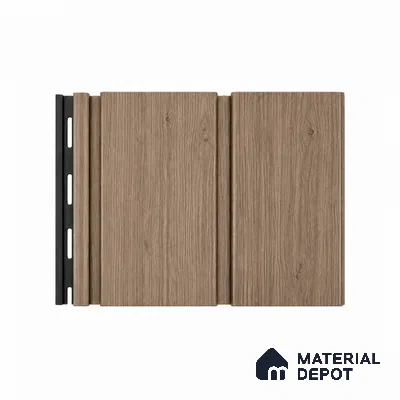 Chestnut 10 ft x 1 ft (3060x340 mm) Duo Design Interior & Exterior Wall & Ceiling Panel - 12 mm | Suitable for Balcony, Facade & Open Area | Width is Subjected to 5% Variation
