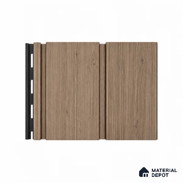 Chestnut 10 ft x 1 ft (3060x340 mm) Duo Design Interior & Exterior Wall & Ceiling Panel - 12 mm | Suitable for Balcony, Facade & Open Area | Width is Subjected to 5% Variation