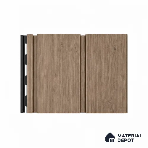 Chestnut 10 ft x 1 ft (3060x340 mm) Duo Design Interior & Exterior Wall & Ceiling Panel - 12 mm | Suitable for Balcony, Facade & Open Area | Width is Subjected to 5% Variation