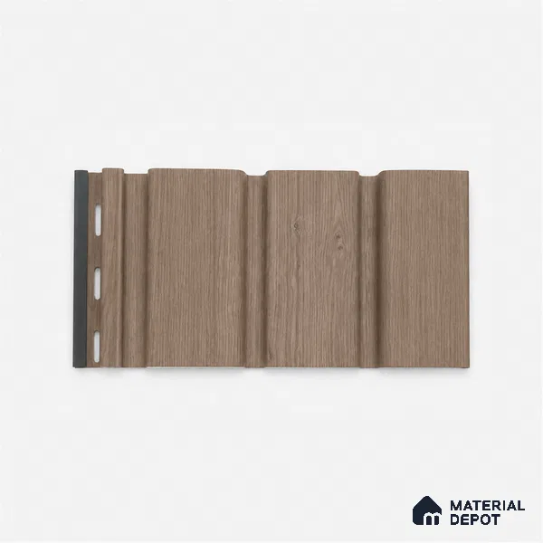 Chestnut 10 ft x 1 ft (3060x340 mm) Soffit Design Interior & Exterior Wall & Ceiling Panel - 12 mm | Suitable for Balcony, Facade & Open Area | Width is Subjected to 5% Variation