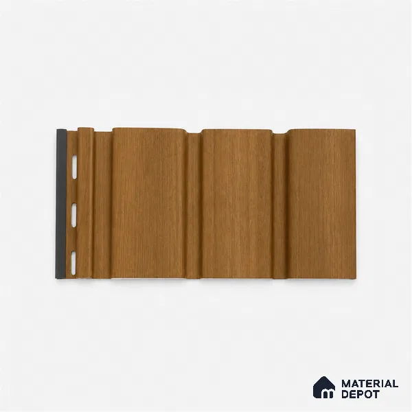 Oak Wood Ocre 10 ft x 1 ft (3060x340 mm) Soffit Design Interior & Exterior Wall & Ceiling Panel - 12 mm | Suitable for Balcony, Facade & Open Area | Width is Subjected to 5% Variation