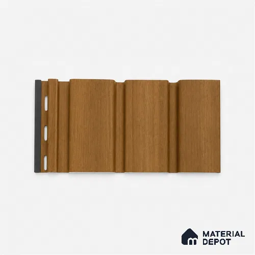 Oak Wood Ocre 10 ft x 1 ft (3060x340 mm) Soffit Design Interior & Exterior Wall & Ceiling Panel - 12 mm | Suitable for Balcony, Facade & Open Area | Width is Subjected to 5% Variation