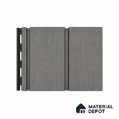 Ashwood Grey 10 ft x 1 ft (3060x340 mm) Duo Design Interior & Exterior Wall & Ceiling Panel - 12 mm | Suitable for Balcony, Facade & Open Area | Width is Subjected to 5% Variation