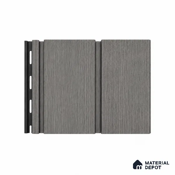 Ashwood Grey 10 ft x 1 ft (3060x340 mm) Duo Design Interior & Exterior Wall & Ceiling Panel - 12 mm | Suitable for Balcony, Facade & Open Area | Width is Subjected to 5% Variation
