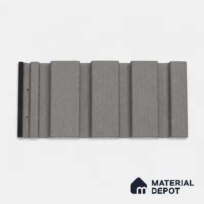 Ashwood Grey 10 ft x 0.86 ft (3060x265 mm) Louvers Design Interior & Exterior Wall & Ceiling Panel - 14 mm | Suitable for Balcony, Facade & Open Area | Width is Subjected to 5% Variation