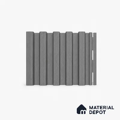 Ashwood Grey 10 ft x 8.2 inch Vertica Design Interior & Exterior Wall & Ceiling Panel - 20 mm | Suitable for Balcony, Facade & Open Area | Width is Subjected to 5% Variation
