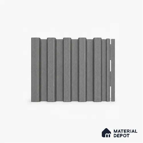 Ashwood Grey 10 ft x 8.2 inch Vertica Design Interior & Exterior Wall & Ceiling Panel - 20 mm | Suitable for Balcony, Facade & Open Area | Width is Subjected to 5% Variation