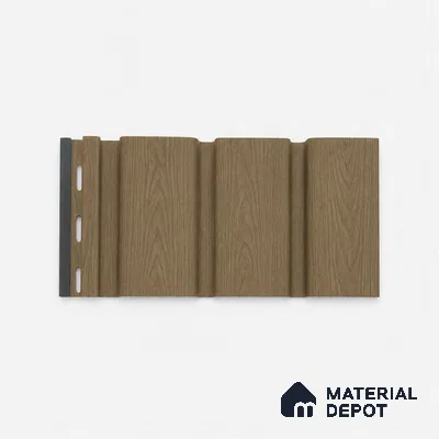 Spiced Walnut 10 ft x 1 ft (3060x340 mm) Soffit Design Interior & Exterior Wall & Ceiling Panel - 12 mm | Suitable for Balcony, Facade & Open Area | Width is Subjected to 5% Variation