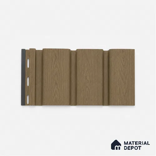 Spiced Walnut 10 ft x 1 ft (3060x340 mm) Soffit Design Interior & Exterior Wall & Ceiling Panel - 12 mm | Suitable for Balcony, Facade & Open Area | Width is Subjected to 5% Variation