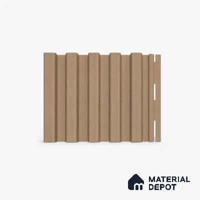 Beech Wood 10 ft x 8.2 inch Vertica Design Interior & Exterior Wall & Ceiling Panel - 20 mm | Suitable for Balcony, Facade & Open Area | Width is Subjected to 5% Variation