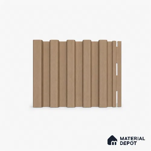Beech Wood 10 ft x 8.2 inch Vertica Design Interior & Exterior Wall & Ceiling Panel - 20 mm | Suitable for Balcony, Facade & Open Area | Width is Subjected to 5% Variation
