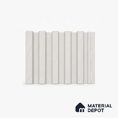 Statuario 10 ft x 8.2 inch Vertica Design Interior & Exterior Wall & Ceiling Panel - 20 mm | Suitable for Balcony, Facade & Open Area | Width is Subjected to 5% Variation