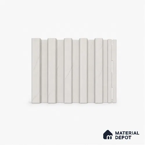 Statuario 10 ft x 8.2 inch Vertica Design Interior & Exterior Wall & Ceiling Panel - 20 mm | Suitable for Balcony, Facade & Open Area | Width is Subjected to 5% Variation