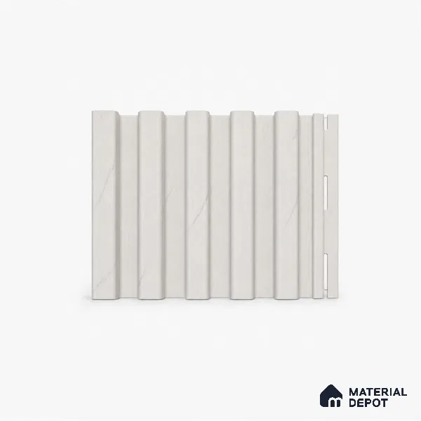 Statuario 10 ft x 8.2 inch Vertica Design Interior & Exterior Wall & Ceiling Panel - 20 mm | Suitable for Balcony, Facade & Open Area | Width is Subjected to 5% Variation