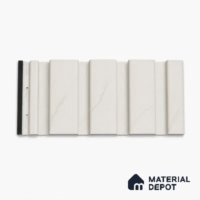 Statuario 10 ft x 0.86 ft (3060x265 mm) Louvers Design Interior & Exterior Wall & Ceiling Panel - 14 mm | Suitable for Balcony, Facade & Open Area | Width is Subjected to 5% Variation