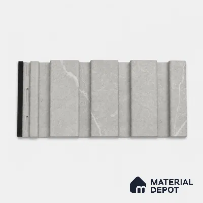 Armani Grey 10 ft x 0.86 ft (3060x265 mm) Louvers Design Interior & Exterior Wall & Ceiling Panel - 14 mm | Suitable for Balcony, Facade & Open Area | Width is Subjected to 5% Variation