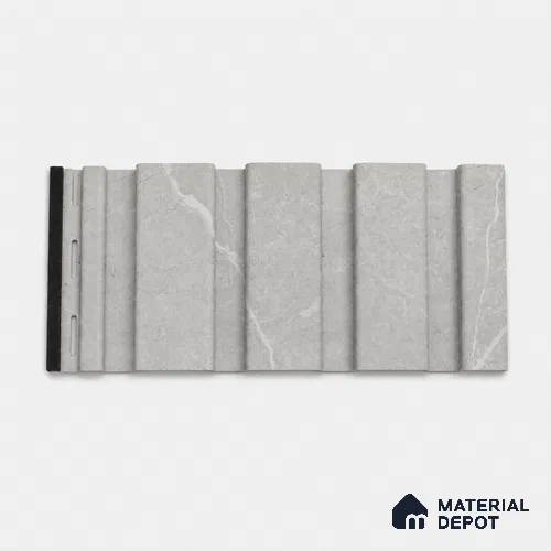 Armani Grey 10 ft x 0.86 ft (3060x265 mm) Louvers Design Interior & Exterior Wall & Ceiling Panel - 14 mm | Suitable for Balcony, Facade & Open Area | Width is Subjected to 5% Variation