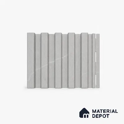Armani Grey 10 ft x 8.2 inch Vertica Design Interior & Exterior Wall & Ceiling Panel - 20 mm | Suitable for Balcony, Facade & Open Area | Width is Subjected to 5% Variation
