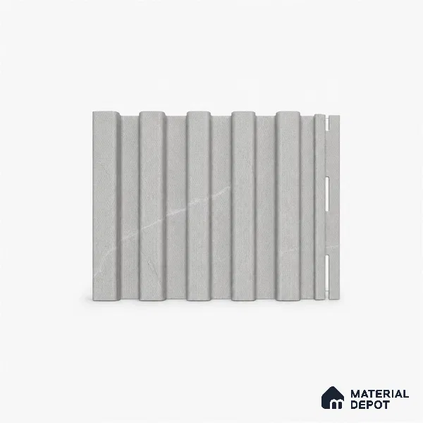 Armani Grey 10 ft x 8.2 inch Vertica Design Interior & Exterior Wall & Ceiling Panel - 20 mm | Suitable for Balcony, Facade & Open Area | Width is Subjected to 5% Variation