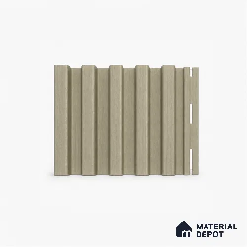 Gold 10 ft x 8.2 inch Vertica Design Interior & Exterior Wall & Ceiling Panel - 20 mm | Suitable for Balcony, Facade & Open Area | Width is Subjected to 5% Variation
