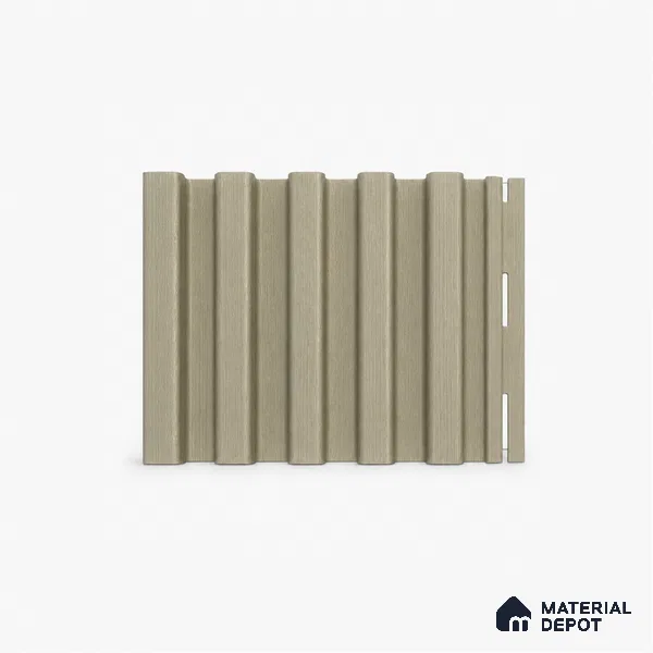 Gold 10 ft x 8.2 inch Vertica Design Interior & Exterior Wall & Ceiling Panel - 20 mm | Suitable for Balcony, Facade & Open Area | Width is Subjected to 5% Variation