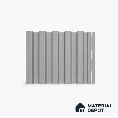Silver 10 ft x 8.2 inch Vertica Design Interior & Exterior Wall & Ceiling Panel - 20 mm | Suitable for Balcony, Facade & Open Area | Width is Subjected to 5% Variation