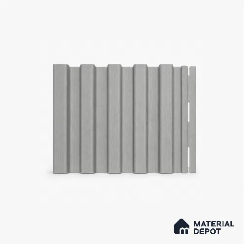 Silver 10 ft x 8.2 inch Vertica Design Interior & Exterior Wall & Ceiling Panel - 20 mm | Suitable for Balcony, Facade & Open Area | Width is Subjected to 5% Variation