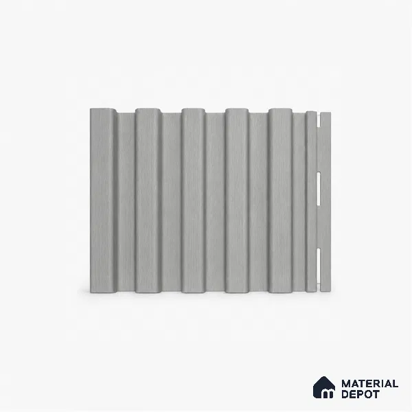 Silver 10 ft x 8.2 inch Vertica Design Interior & Exterior Wall & Ceiling Panel - 20 mm | Suitable for Balcony, Facade & Open Area | Width is Subjected to 5% Variation
