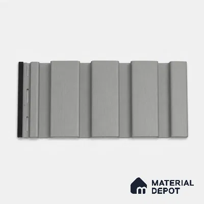Silver 10 ft x 0.86 ft (3060x265 mm) Louvers Design Interior & Exterior Wall & Ceiling Panel - 14 mm | Suitable for Balcony, Facade & Open Area | Width is Subjected to 5% Variation