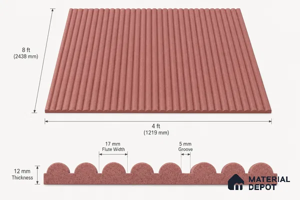 Duco Paintable MD 00205 8 ft x 4 ft Exterior Grade MDF Panel - 17 mm