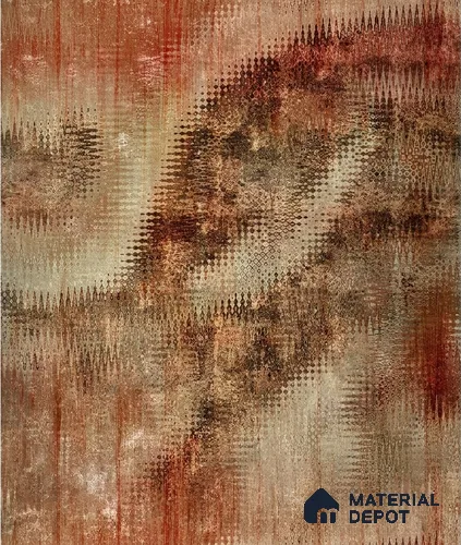 Industrial Look Ikat Pattern Fusion Design Wallpaper, Customised Sukoon Series Canvas Abstract Design (Customised Size Wallpaper)