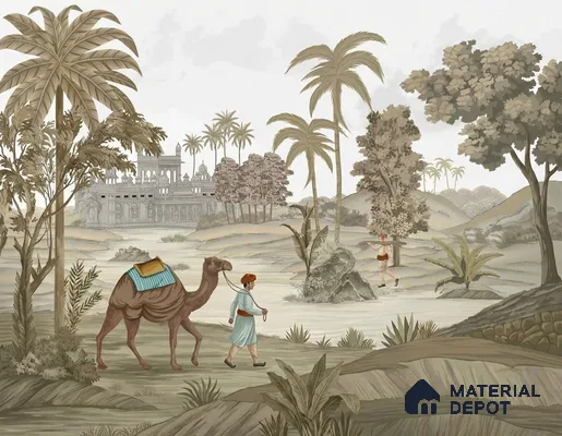 H900812 Jaisalmer, Indian Theme Wall Wallpaper, Customised Sukoon Series Canvas Nature Design (Customised Size Wallpaper)