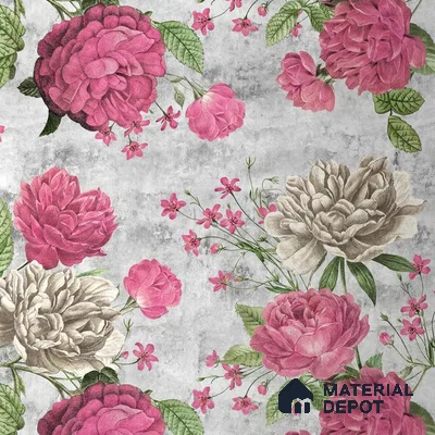 Pink Large Print Customized Floral Wallpaper - Soft Feel