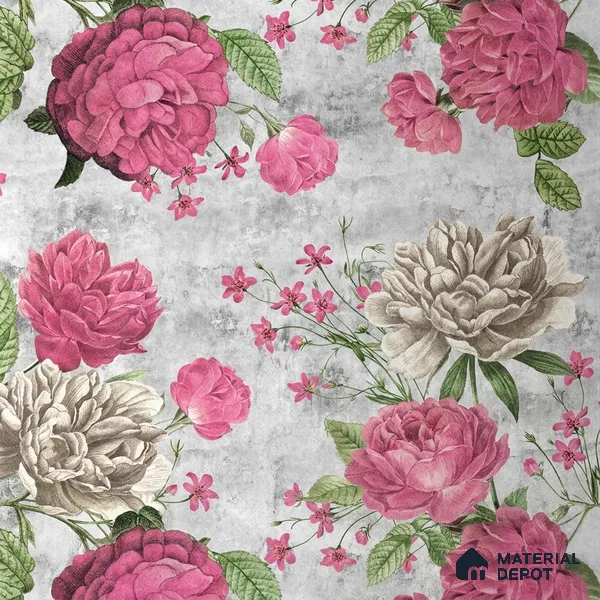 Pink Large Print Customized Floral Wallpaper - Soft Feel