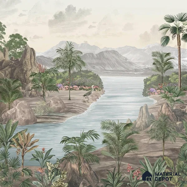 Surmaya, Pleasing Room Wallpaper Design Sukoon Series Canvas Nature Design (Customised Size Wallpaper)