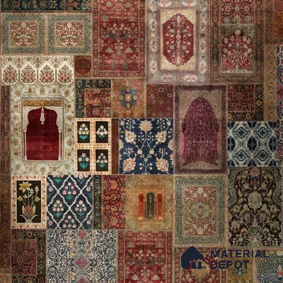 Aalishan Exquisite Indian Carpet Design Sandstone Wallpaper for Walls