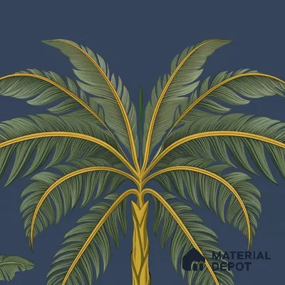Surabhi Cows Pichwai Design Sandstone Wallpaper Blue Color (Customised Wallpaper)