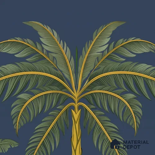 Surabhi Cows Pichwai Design Sandstone Wallpaper Blue Color (Customised Wallpaper)