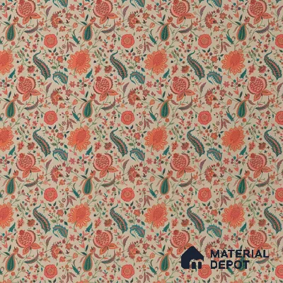 WP 03895 | Premium Indian Colorful Room 10 | Rust Orange Rose Bud Floral Look Soft Feel Wallpaper 10 Meter x 19.68 inches - 54 Sq. Ft. | Minimum 15% wastage during installation