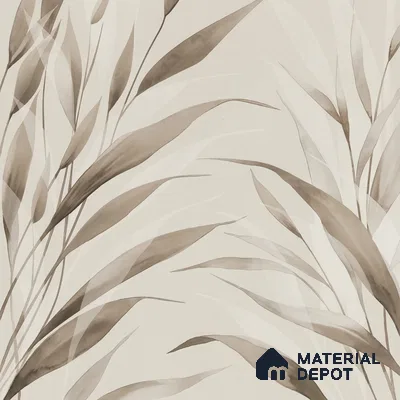 Whispering Blades Soft Mocha Abstract Customised Soft Feel Wallpaper for Rooms