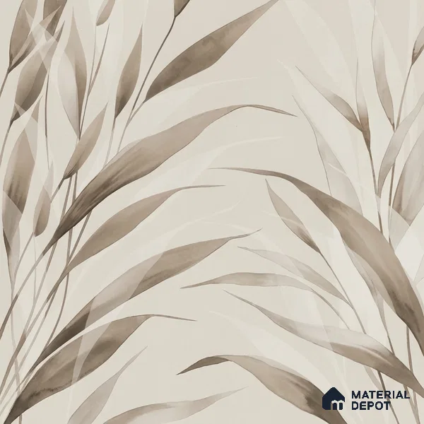 Whispering Blades Soft Mocha Abstract Customised Soft Feel Wallpaper for Rooms