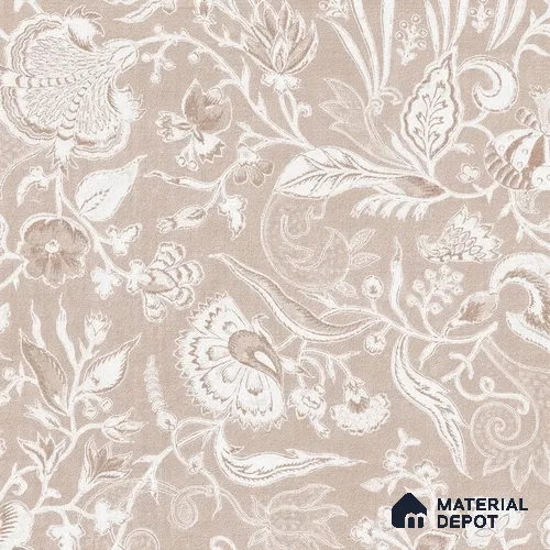 Bahaar Indian Floral Wallpaper | Soft Feel 10 Meter x 19.68 Inches Dusty Rose Beige - 54 Sq. Ft. | Minimum 15% wastage during installation